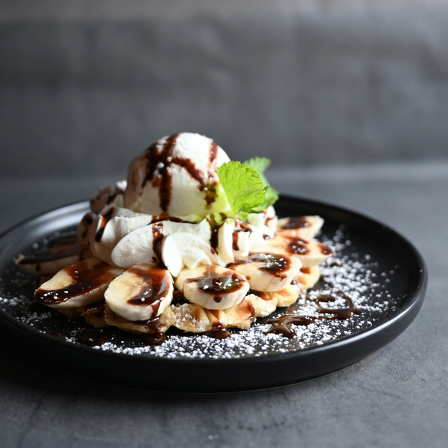 55 Nutella Banana Waffle.