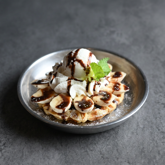 55 Nutella Banana Waffle.